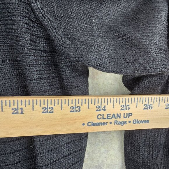 Dana Buchman Womens Open-Front Cardigan Black 3X Acrylic Ribbed Knit - Picture 8 of 9